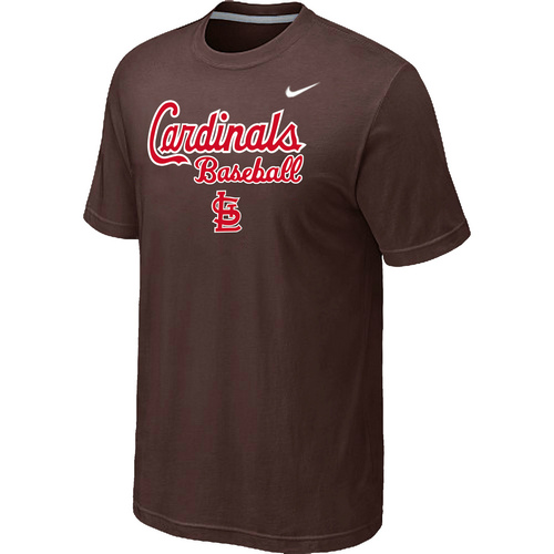 St.Louis Cardinals 2014 Home Practice T-Shirt - Brown,We sell and wholesale St.Louis Cardinals 2014 Home Practice T-Shirt - Brown on line form chian!