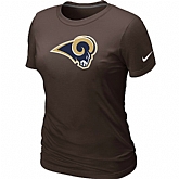 St.Louis Rams Brown Women's Logo T-Shirt,baseball caps,new era cap wholesale,wholesale hats
