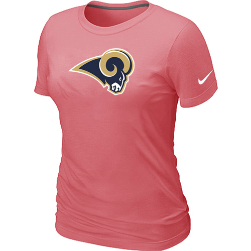 St.Louis Rams Pink Women's Logo T-Shirt,We sell and wholesale St.Louis Rams Pink Women's Logo T-Shirt on line form chian!