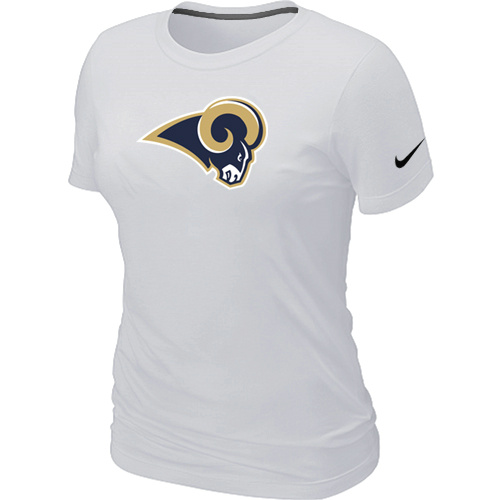 St.Louis Rams White Women's Logo T-Shirt,We sell and wholesale St.Louis Rams White Women's Logo T-Shirt on line form chian!