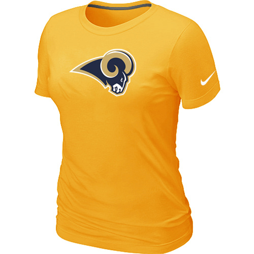 St.Louis Rams Yellow Women's Logo T-Shirt,We sell and wholesale St.Louis Rams Yellow Women's Logo T-Shirt on line form chian!