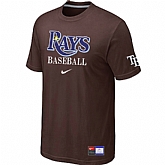 Tampa Bay Rays Brown Nike Short Sleeve Practice T-Shirt,baseball caps,new era cap wholesale,wholesale hats