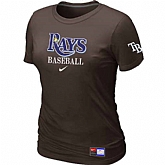 Tampa Bay Rays Nike Women's Brown Short Sleeve Practice T-Shirt,baseball caps,new era cap wholesale,wholesale hats