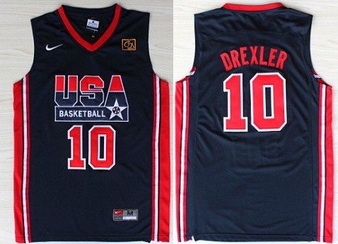 Team USA Basketball #10 Clyde Drexler Navy Blue Throwback Jerseys,We sell and wholesale Team USA Basketball #10 Clyde Drexler Navy Blue Throwback Jerseys on line form chian!