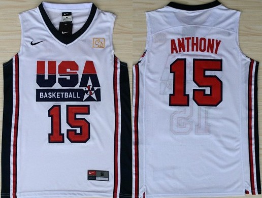 Team USA Basketball #15 Carmelo Anthony White Throwback Jerseys,We sell and wholesale Team USA Basketball #15 Carmelo Anthony White Throwback Jerseys on line form chian!