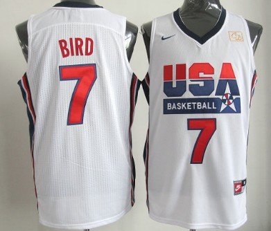 Team USA Basketball #7 Larry Bird White Throwback Jerseys,We sell and wholesale Team USA Basketball #7 Larry Bird White Throwback Jerseys on line form chian!