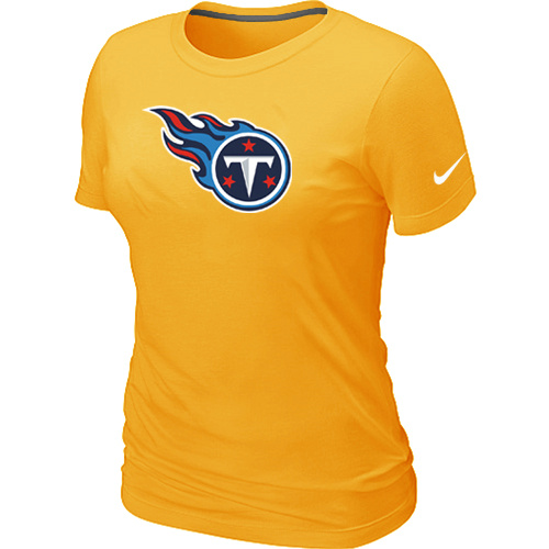 Tennessee Titans Yellow Women's Logo T-Shirt,We sell and wholesale Tennessee Titans Yellow Women's Logo T-Shirt on line form chian!