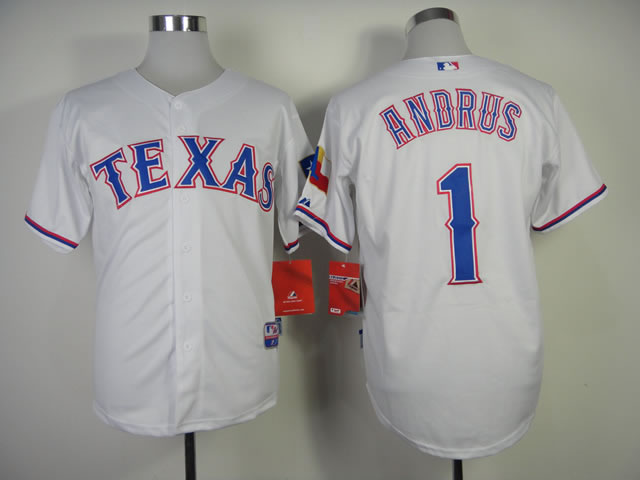 Texas Rangers #1 Andrus 2014 White Jerseys,We sell and wholesale Texas Rangers #1 Andrus 2014 White Jerseys on line form chian!