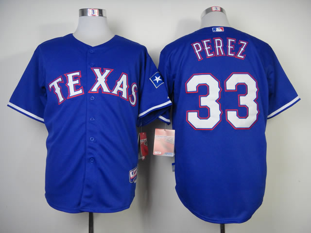 Texas Rangers #33 Perez 2014 Blue Jerseys,We sell and wholesale Texas Rangers #33 Perez 2014 Blue Jerseys on line form chian!