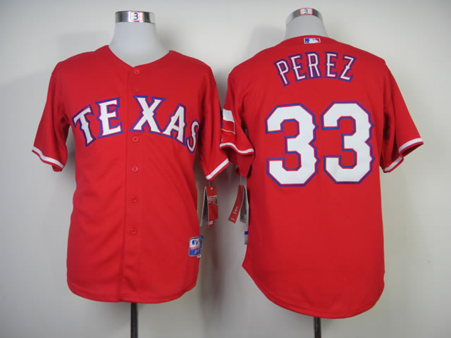 Texas Rangers #33 Perez 2014 Red Jerseys,We sell and wholesale Texas Rangers #33 Perez 2014 Red Jerseys on line form chian!