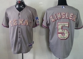 Texas Rangers #5 Ian Kinsler Gray 2013 USMC Road Jerseys,baseball caps,new era cap wholesale,wholesale hats