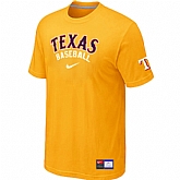 Texas Rangers Yellow Nike Short Sleeve Practice T-Shirt