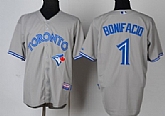 Toronto Blue Jays #1 Emilio Bonifacio 2012 Gray Jerseys,baseball caps,new era cap wholesale,wholesale hats