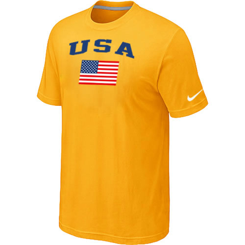 USA Olympics USA Flag Collection Locker Room T-Shirt Yellow,We sell and wholesale USA Olympics USA Flag Collection Locker Room T-Shirt Yellow on line form chian!