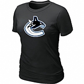 Vancouver Canucks Big & Tall Women's Logo Black T-Shirt,baseball caps,new era cap wholesale,wholesale hats