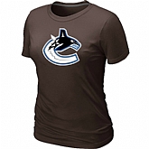 Vancouver Canucks Big & Tall Women's Logo Brown T-Shirt,baseball caps,new era cap wholesale,wholesale hats