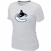 Vancouver Canucks Big & Tall Women's Logo White T-Shirt,baseball caps,new era cap wholesale,wholesale hats