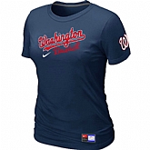 Washington Nationals D.Blue Nike Women's Short Sleeve Practice T-Shirt,baseball caps,new era cap wholesale,wholesale hats