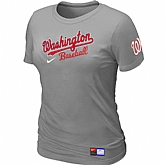 Washington Nationals L.Grey Nike Women's Short Sleeve Practice T-Shirt,baseball caps,new era cap wholesale,wholesale hats