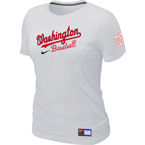 Washington Nationals White Nike Women's Short Sleeve Practice T-Shirt,We sell and wholesale Washington Nationals White Nike Women's Short Sleeve Practice T-Shirt on line form chian!