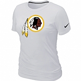 Washington Red Skins White Women's Logo T-Shirt,baseball caps,new era cap wholesale,wholesale hats