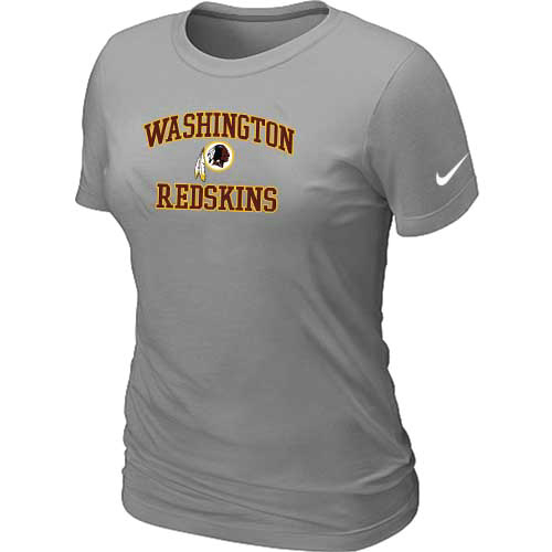 Washington Red Skins Women's Heart & Soul L.Grey T-Shirt,We sell and wholesale Washington Red Skins Women's Heart & Soul L.Grey T-Shirt on line form chian!