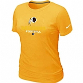 Washington Red Skins Yellow Women's Critical Victory T-Shirt,baseball caps,new era cap wholesale,wholesale hats