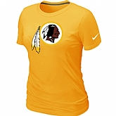 Washington Red Skins Yellow Women's Logo T-Shirt,baseball caps,new era cap wholesale,wholesale hats