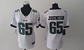 Womens Nike Philadelphia Eagles #65 Lane Johnson White Game Jerseys