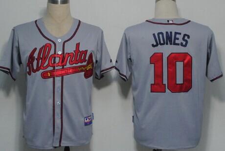Youth Atlanta Braves #10 Chipper Jones Gray Jerseys,We sell and wholesale Youth Atlanta Braves #10 Chipper Jones Gray Jerseys on line form chian!