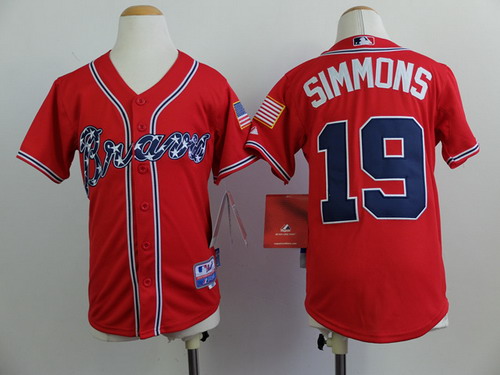 Youth Atlanta Braves #19 Andrelton Simmons 2014 Red Jerseys,We sell and wholesale Youth Atlanta Braves #19 Andrelton Simmons 2014 Red Jerseys on line form chian!