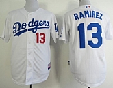 Youth Los Angeles Dodgers #13 Hanley Ramirez White Jerseys