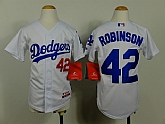 Youth Los Angeles Dodgers #42 Jackie Robinson 2014 White Jerseys,baseball caps,new era cap wholesale,wholesale hats