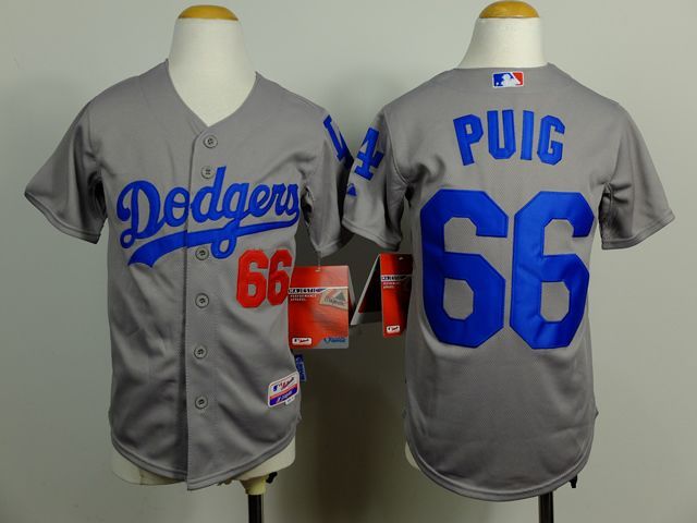 Youth Los Angeles Dodgers #66 Yasiel Puig 2014 Gray Jerseys,We sell and wholesale Youth Los Angeles Dodgers #66 Yasiel Puig 2014 Gray Jerseys on line form chian!
