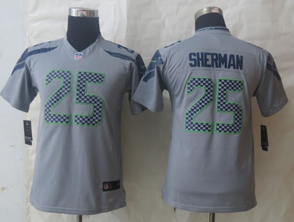Youth Nike Limited Seattle Seahawks #25 Sherman Gray Jerseys,We sell and wholesale Youth Nike Limited Seattle Seahawks #25 Sherman Gray Jerseys on line form chian!