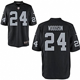 Youth Nike Oakland Raiders #24 Woodson Black Game Jerseys,baseball caps,new era cap wholesale,wholesale hats