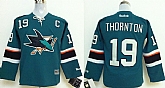 Youth San Jose Sharks #19 Joe Thornton Blue Jerseys,baseball caps,new era cap wholesale,wholesale hats