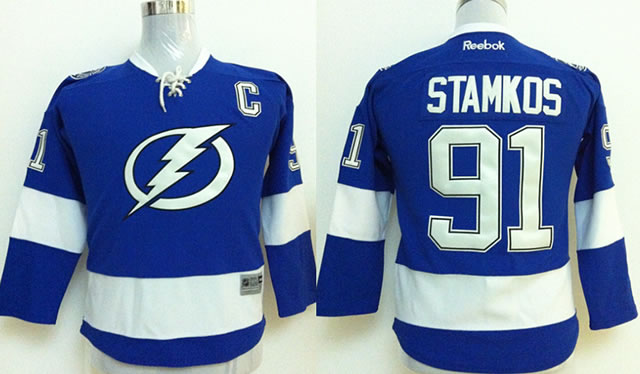 Youth Tampa Bay Lightning #91 Steven Stamkos Blue Jerseys,We sell and wholesale Youth Tampa Bay Lightning #91 Steven Stamkos Blue Jerseys on line form chian!