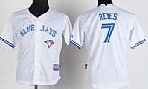 Youth Toronto Blue Jays #7 Jose Reyes 2012 White Jerseys,baseball caps,new era cap wholesale,wholesale hats