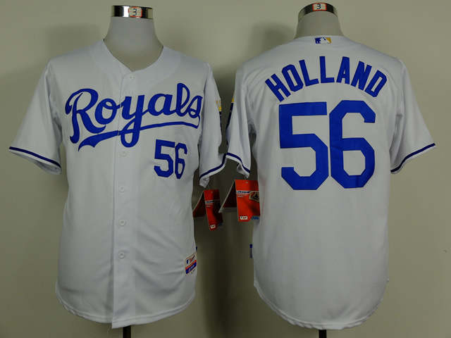 Kansas City Royals #56 Holland White Jerseys,We sell and wholesale Kansas City Royals #56 Holland White Jerseys on line form chian!