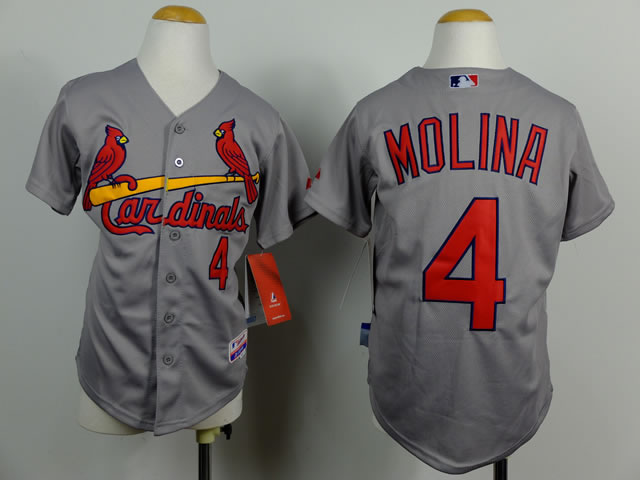 Youth St. Louis Cardinals #4 Yadier Molina Gray Jerseys,We sell and wholesale Youth St. Louis Cardinals #4 Yadier Molina Gray Jerseys on line form chian!