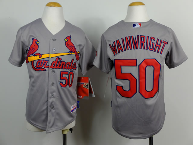 Youth St. Louis Cardinals #50 Adam Wainwright Gray Jerseys,We sell and wholesale Youth St. Louis Cardinals #50 Adam Wainwright Gray Jerseys on line form chian!