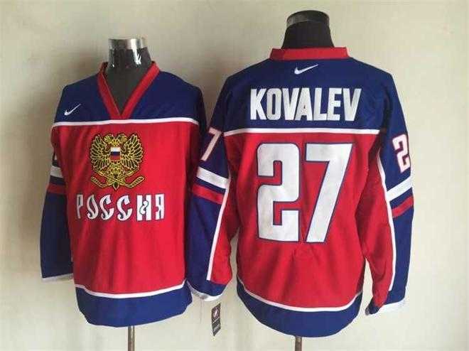 Russian #27 Kovalev Red-Blue Hockey Jerseys,We sell and wholesale Russian #27 Kovalev Red-Blue Hockey Jerseys on line form chian!