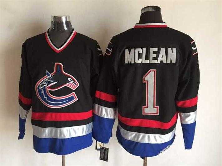 Vancouver Canucks #1 Kirk Mclean Black Throwback CCM Jerseys,We sell and wholesale Vancouver Canucks #1 Kirk Mclean Black Throwback CCM Jerseys on line form chian!