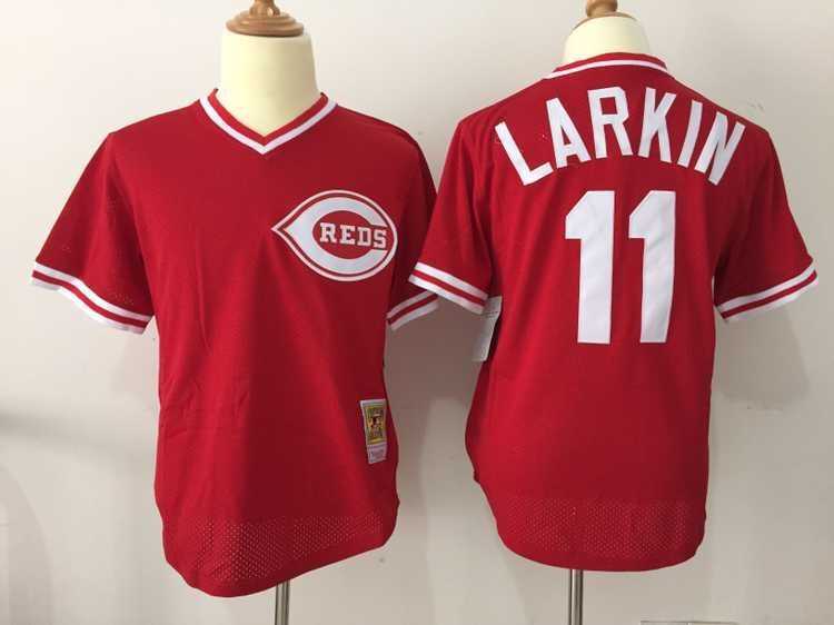Cincinnati Reds #11 Larkin Throwback Red Jerseys,We sell and wholesale Cincinnati Reds #11 Larkin Throwback Red Jerseys on line form chian!