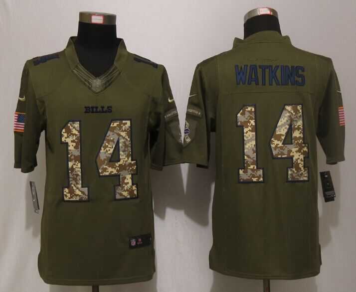 Nike Limited Buffalo Bills #14 Watkins Salute To Service Green Jerseys,We sell and wholesale Nike Limited Buffalo Bills #14 Watkins Salute To Service Green Jerseys on line form chian!
