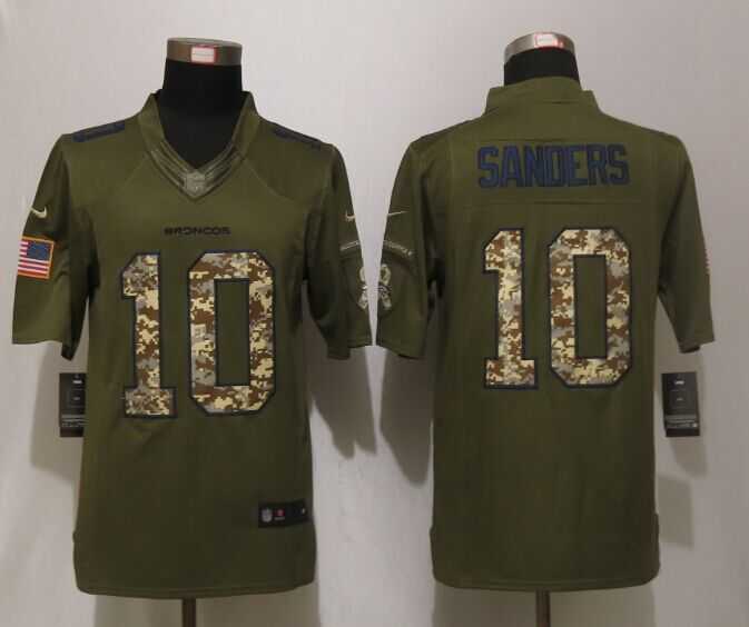 Nike Limited Denver Broncos #10 Sanders Salute To Service Green Jerseys,We sell and wholesale Nike Limited Denver Broncos #10 Sanders Salute To Service Green Jerseys on line form chian!