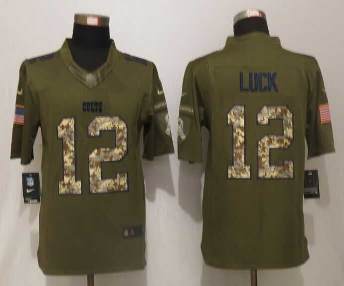 Nike Limited Indianapolis Colts #12 Luck Salute To Service Green Jerseys,We sell and wholesale Nike Limited Indianapolis Colts #12 Luck Salute To Service Green Jerseys on line form chian!