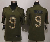 Nike Limited Baltimore Ravens #9 Tucker Green Salute To Service Jerseys