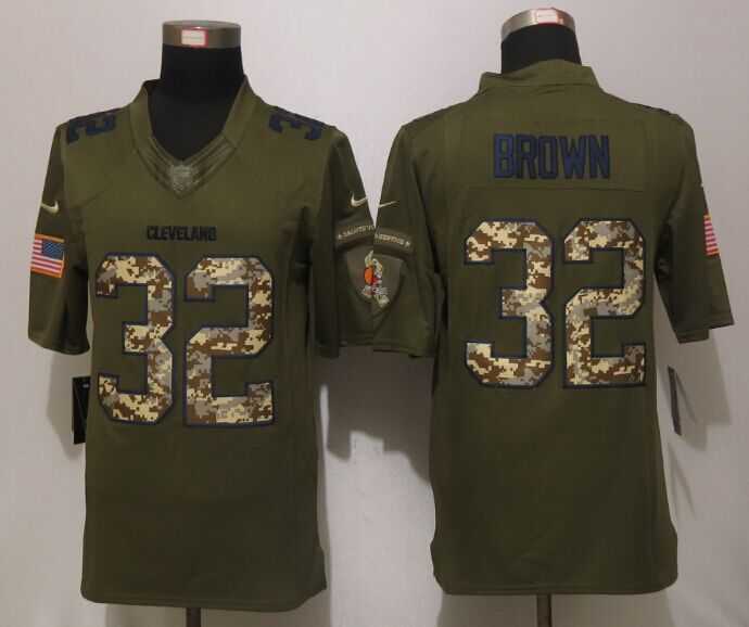 Nike Limited Cleveland Browns #32 Brown Green Salute To Service Jerseys,We sell and wholesale Nike Limited Cleveland Browns #32 Brown Green Salute To Service Jerseys on line form chian!